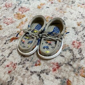 Hey Dude Kids' Moccasins with Car Print - Tan